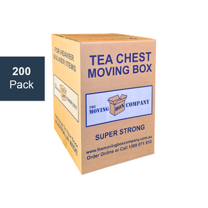 Large Heavy Duty Double Wall Tea Chest 93L Moving Box - 200 Pack