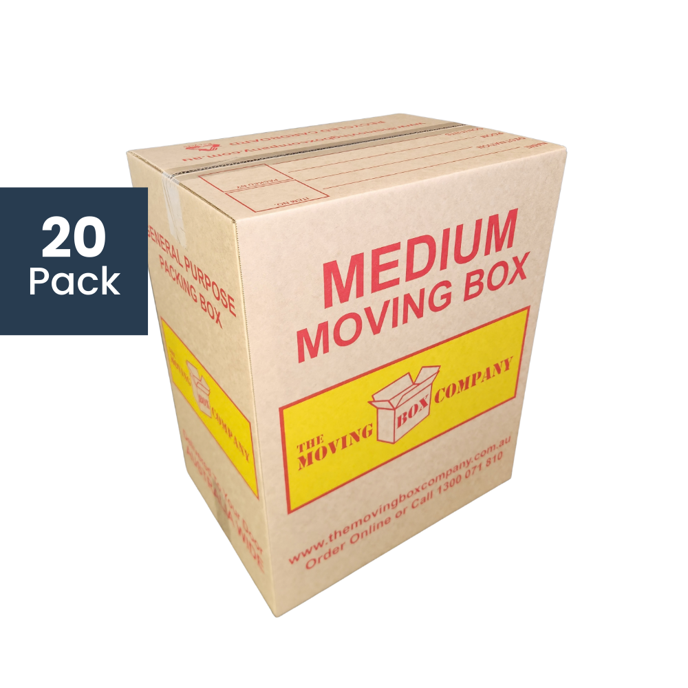 20 medium 58L moving boxes for bulk moving and storage